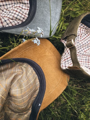 GEKON_oliwkowy, niebieski, karmelowy_100%_bawełna_dad_cap_podszewka.jpg