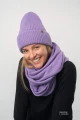 MANUL RWS KOPYTO- lawendowy duży lekki pluszowy szalik elegancki 100% merino - PALLAS'S CAT - Large lightweight plush scarf (2).jpg
