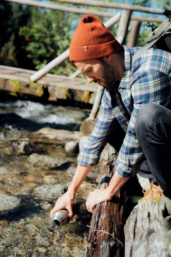 GAZELA KOPYTO RWS - miedziana lekka prążkowana czapka z  wełny merino - GAZELLE  light weight ribbed beanie cooper (5).jpg