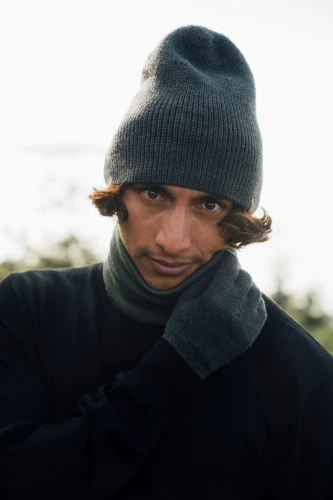 GIBONY RWS - grafitowe dziane 100% wełniane rękawiczki - 5 palców.jpg