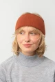 KOJOT KOPYTO RWS - miedziana szeroka pluszowa opaska z wełny merino, ciepla, opaska na zime, opaska na rower, na wycieczke, COYOTE a wide plush headband made of merino wool