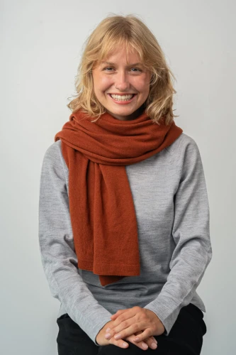 MANUL RWS KOPYTO- miedziany duży lekki pluszowy szalik elegancki 100% merino - PALLAS'S CAT - Large lightweight plush scarf