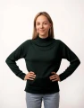 OCELOT RWS KOPYTO - golf - damski sweter 100% wełny merino women's turtleneck sweater  merino wool, bottle green