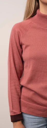 OCELOT RWS KOPYTO - golf - damski sweter 100% wełny merino kolor rozany women's turtleneck sweater 100% merino wool, rose color