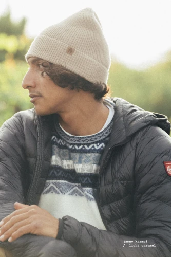 GAZELA KOPYTO RWS - jasny karmel lekka prążkowana czapka z  wełny merino - GAZELLE  light weight ribbed beanie light caramel (1).jpg