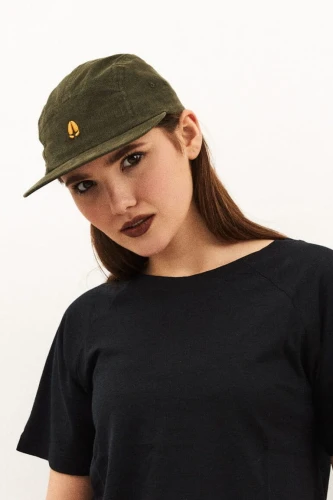 KAMELEON - koszulka damska uniwersalna_merino_100%_AGAMA_5_Panel_Czapka_z_daszkiem_oliwkowa.jpg