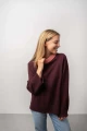 BARIBAL RWS - bluza wełniana oversize - 100% wełny merino bordowy - oversized wool sweatshirt claret.jpg