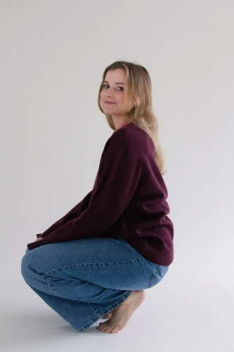 BARIBAL RWS - bluza wełniana oversize - 100% wełny merino bordowy - oversized wool sweatshirt claret6.jpg