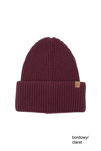 PANDA-KOPYTO-bordowa-claret-duza-prazkowana-czapka-welniana-z-welny-merino-rws-etycznej-GAZELLE-big-tall-ribbed-rws-wool-ethical-beanie-hat.jpg