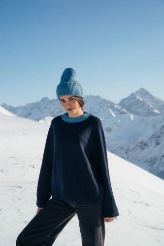 BARIBAL RWS - bluza wełniana oversize - 100% wełny merino granatowy zgaszony niebieski - oversized wool sweatshirt navy blue 4.jpg