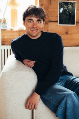 JENOT RWS - granatowy sweter męski - 100% wełny merino RWS