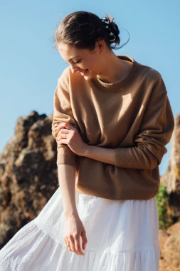 KODIAK RWS - lekki sweter oversize z obniżoną linią ramion - 100% wełny merino RWS