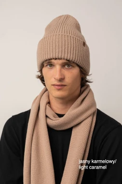 PANDA RWS outlet - duża pluszowa czapka 100% wełny merino