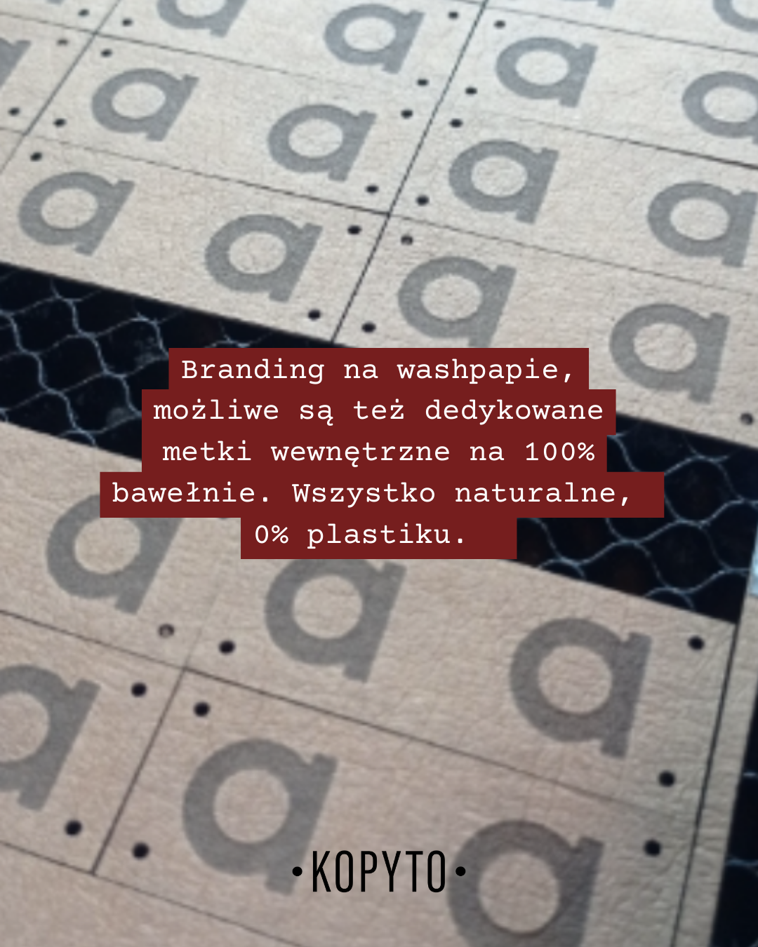 engraved Washpapa logo on ethical merino wool beanie by KOPYTO