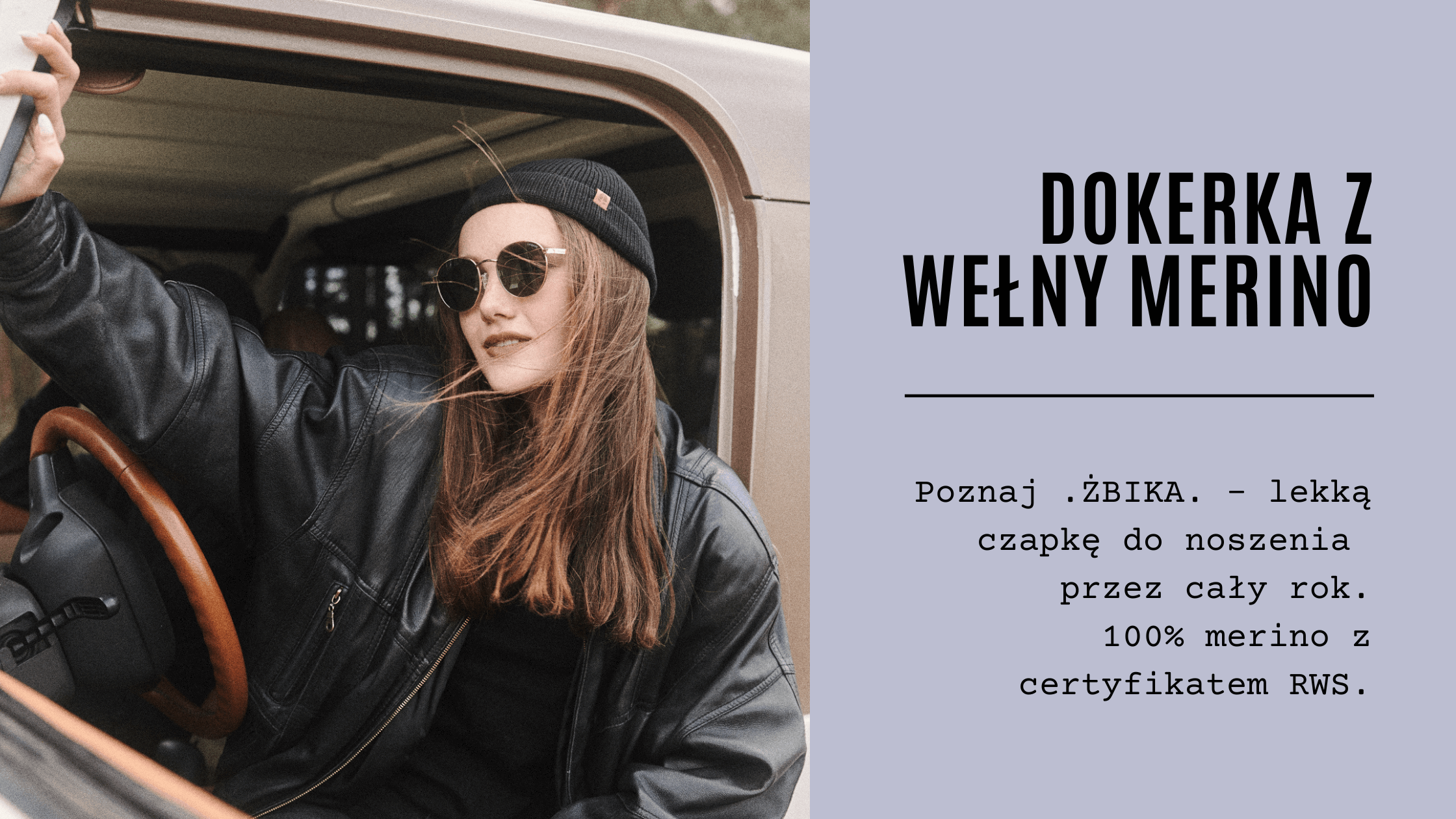 .ŻBIK. - klasyczna wełniana czapka dokerka