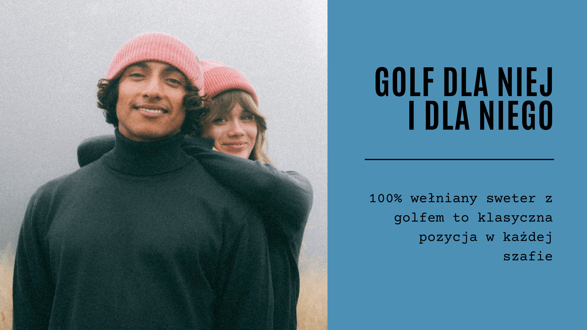 Sweter z golfem ze 100% wełny merino