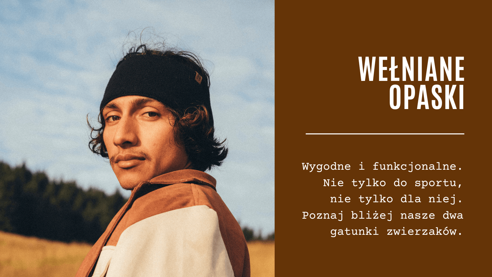 Zwinna opaska z wełny