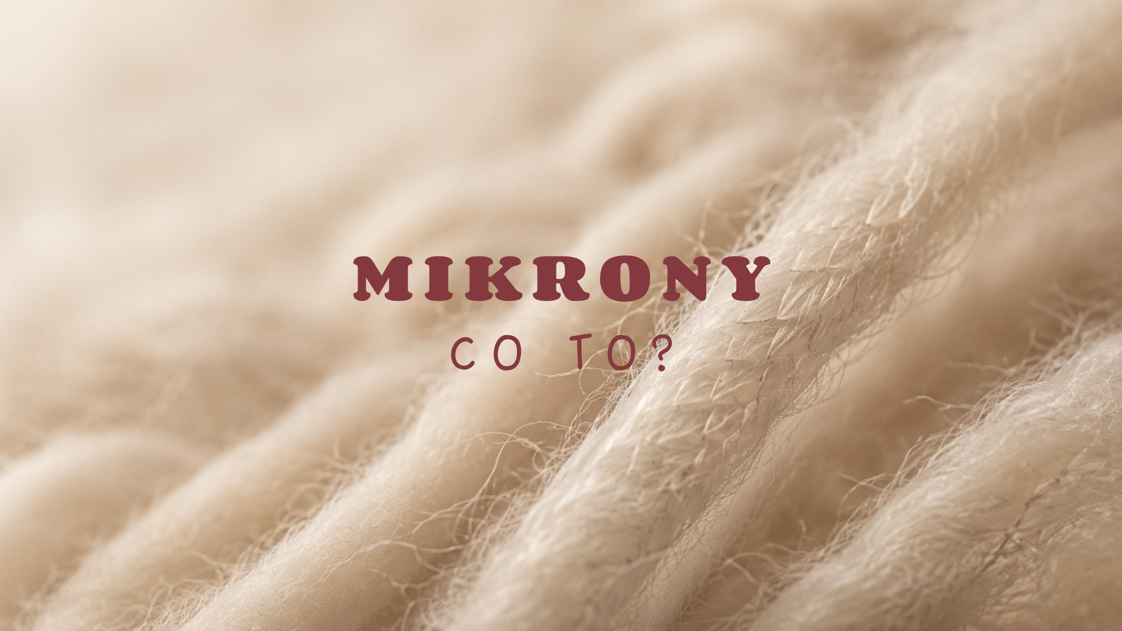 Mikrony - co to? Tłumaczymy - wełna merino.