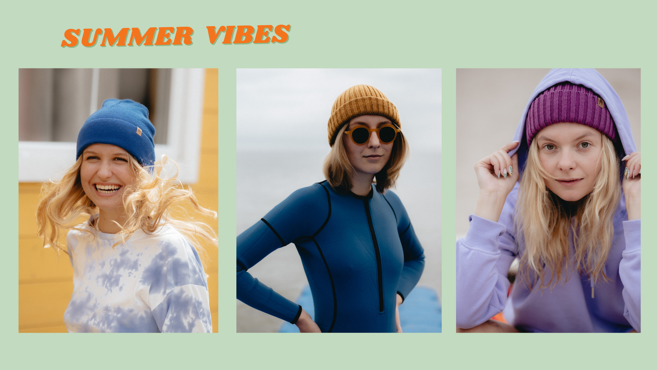 nowe kolory na lato - wełniane czapki